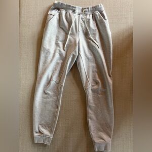 Lululemon Men's City Sweat Joggers, Grey with Gold Stripes